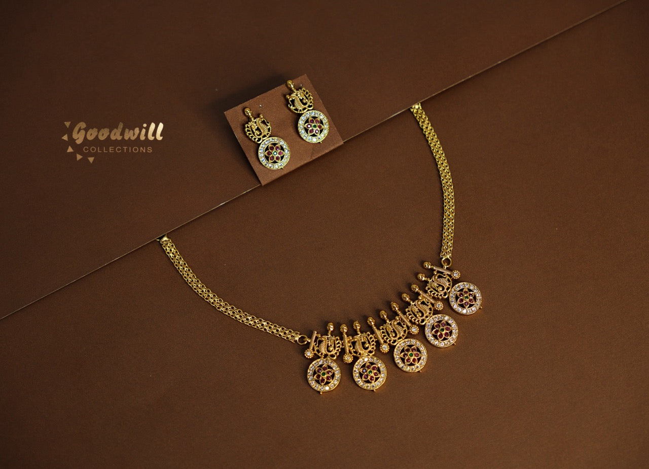 TRADITIONAL COIN FLORAL NECKLACE SET 1