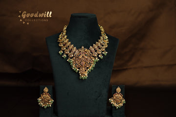 ANTIQUE MAYUR LAKSHMI SHORT HARAM