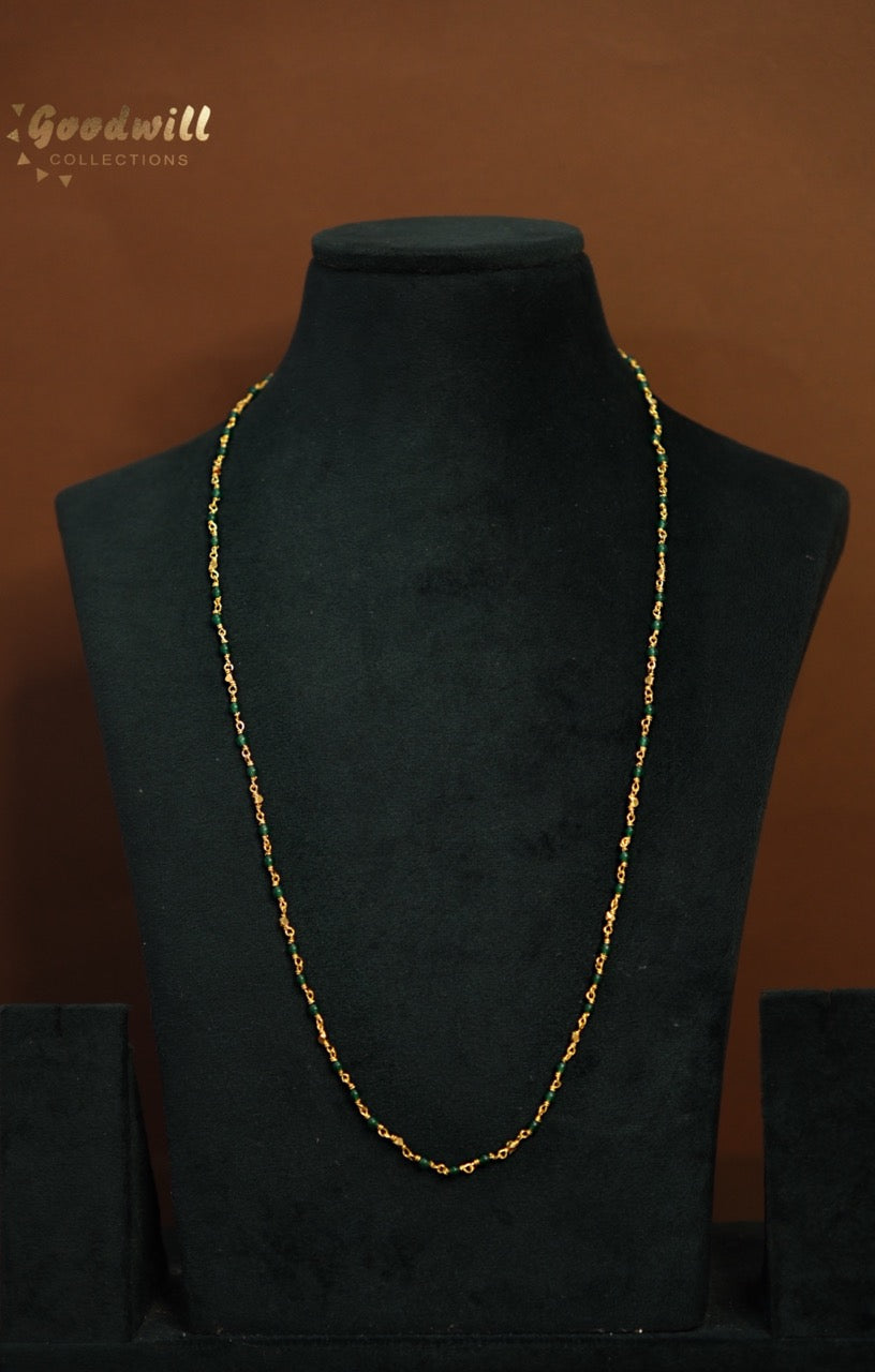 GOLDEN AND CRYSTAL BALL BEAD CHAIN 2