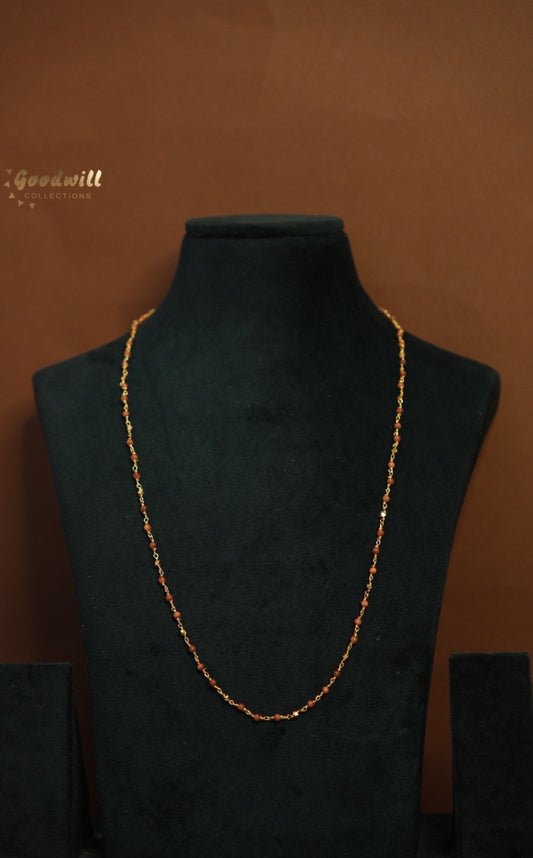 GOLDEN AND CRYSTAL BALL BEAD CHAIN 2