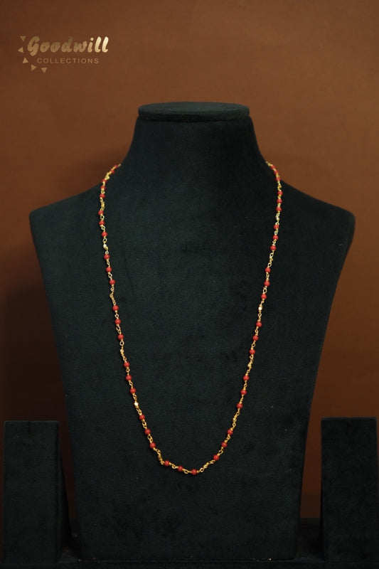 GOLDEN AND CRYSTAL BALL BEAD CHAIN 1