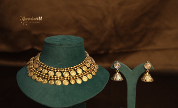 TWO LAYER LAKSHMI KASU COIN NECKLACE SET