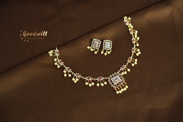 PADMA PEARL BEAD NECKLACE SET