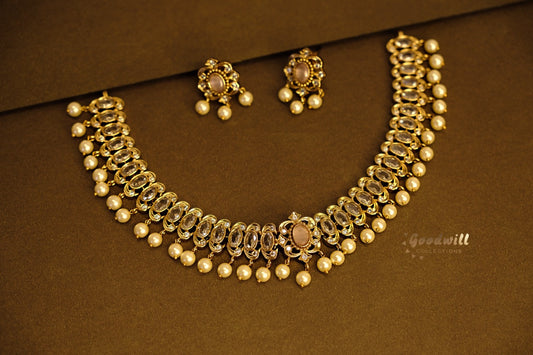 PEARL BEADED ELEGANT NECKLACE SET