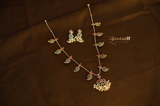 TRADITIONAL MANGO DESIGN LONG NECKLACE