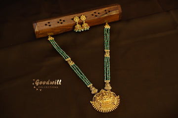 PADMAVATHI GREEN BEAD LONG CHAIN 3