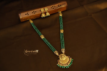 PADMAVATHI GREEN BEAD LONG CHAIN 2