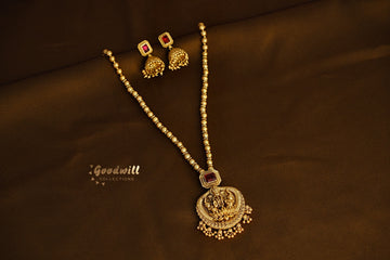 RED STONE SITA DEVI PENDANT SET