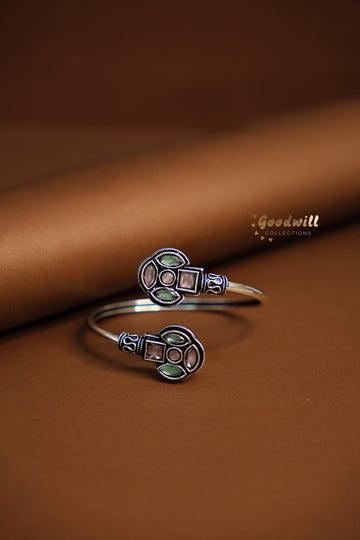SILVER ADJUSTABLE KADA BANGLE