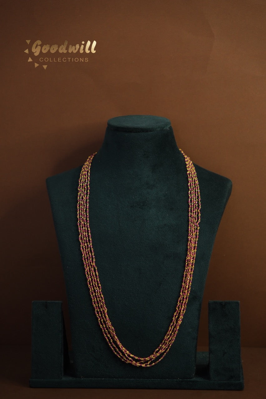 GOLDEN AND CRYSTSL BEAD CHAIN 1