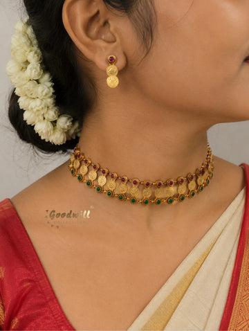 TWO LAYER KASU CHOKER SET