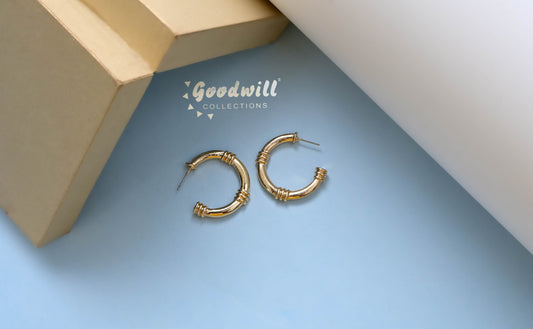 GOLDEN CLASSIC KNOTTED HOOPS