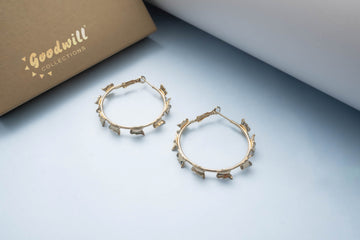 GOLDEN MINI BUTTERFLY HOOPS
