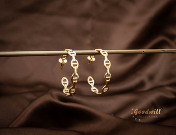 STATEMENT LOCK STYLE RING EARRINGS