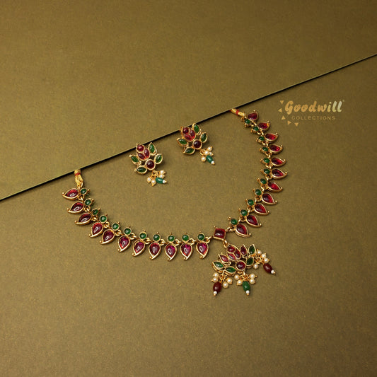 LOTUS MULTI  SIMPLE NECKLACE SET