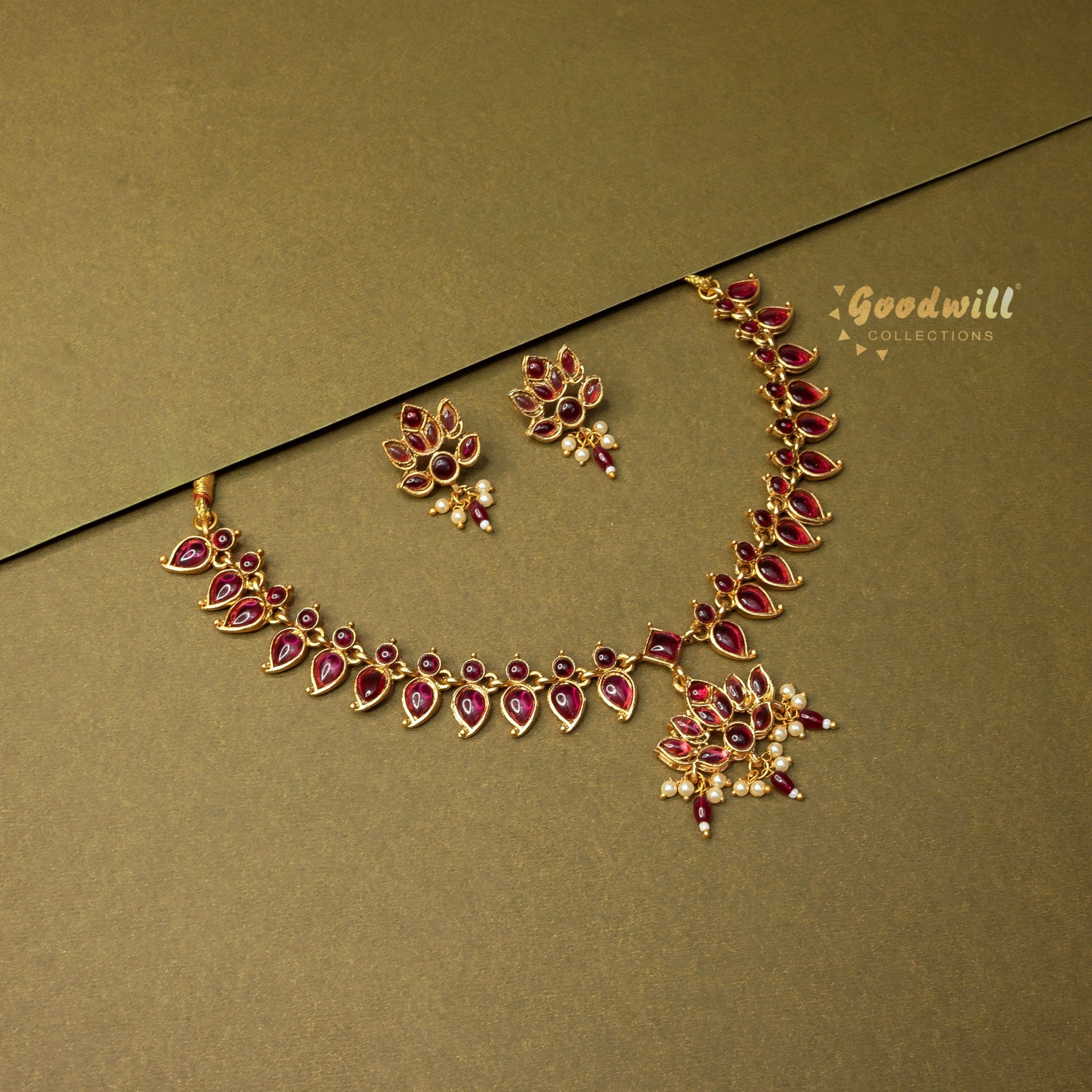 LOTUS MULTI  SIMPLE NECKLACE SET