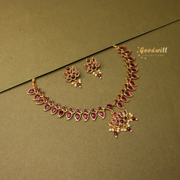 LOTUS MULTI  SIMPLE NECKLACE SET