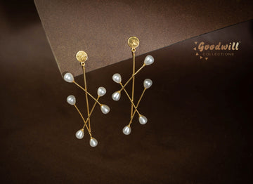 PEARL LAYER STATEMENT EARRINGS