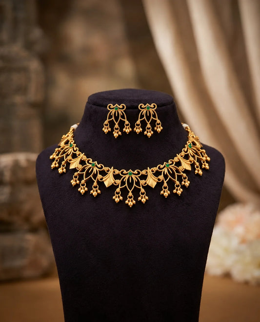 INVERTED LOTUS NECKLACE SET