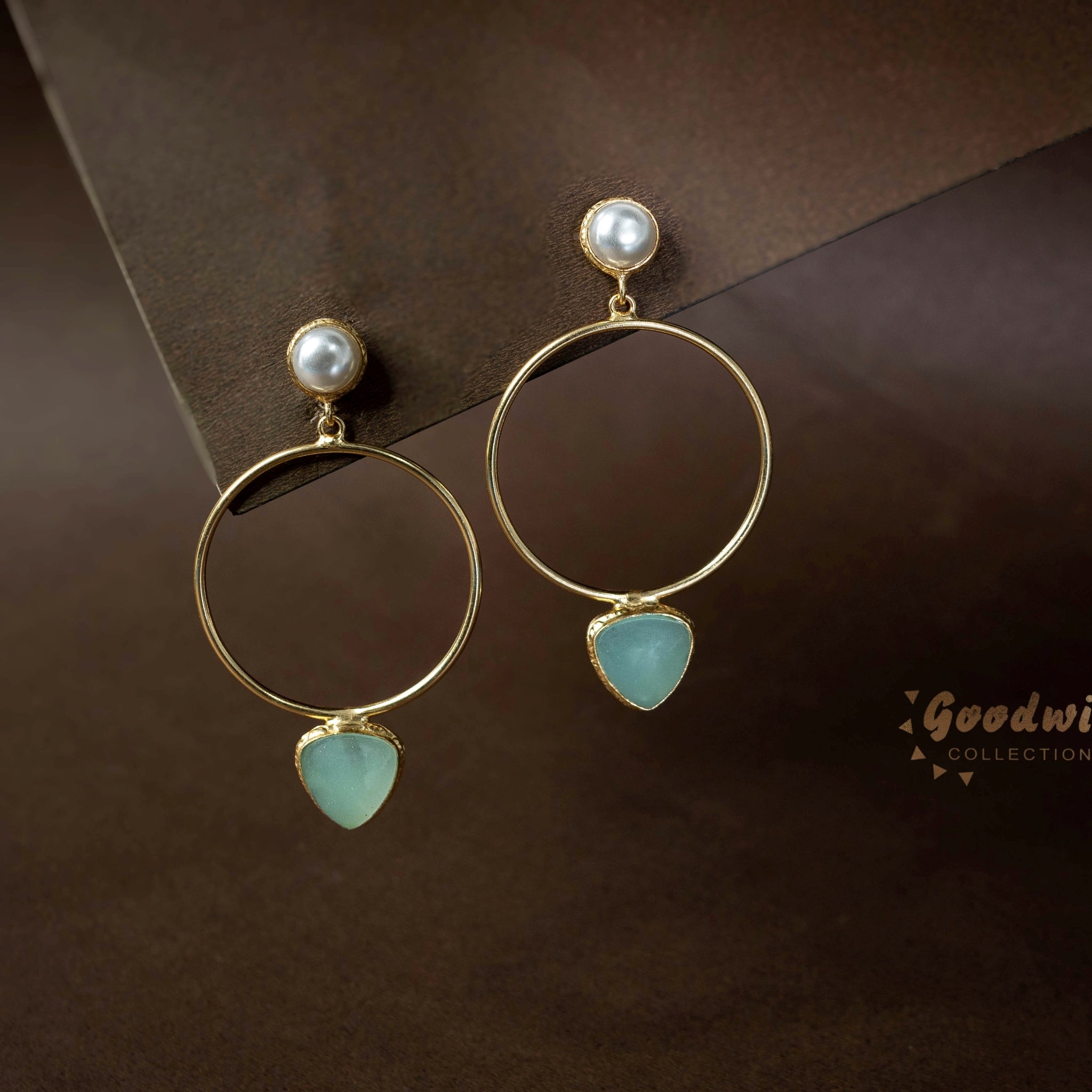 CIRCLE DROP STATEMENT EARRINGS