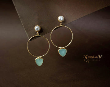 CIRCLE DROP STATEMENT EARRINGS