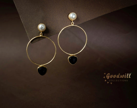 CIRCLE DROP STATEMENT EARRINGS