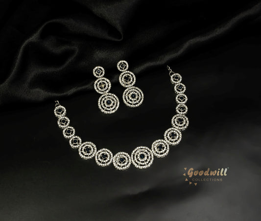 SILVER MULTI SIZE SINGLE LAYER NECKLACE SET