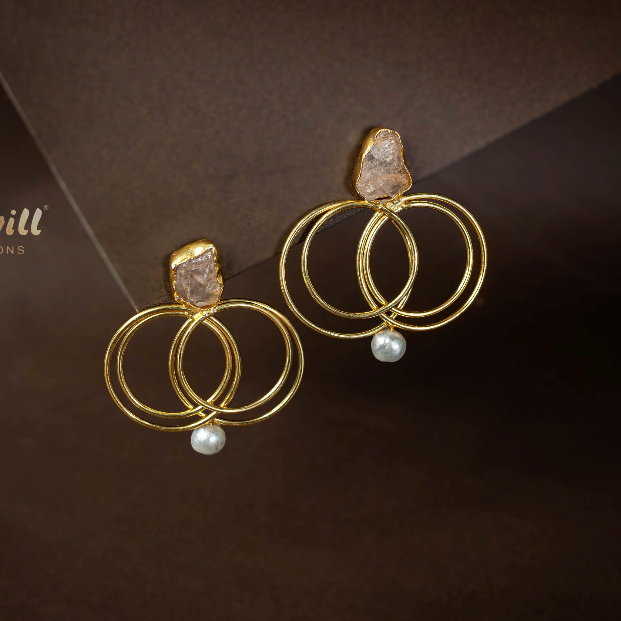 MULTI RING HANGING EARRINGS