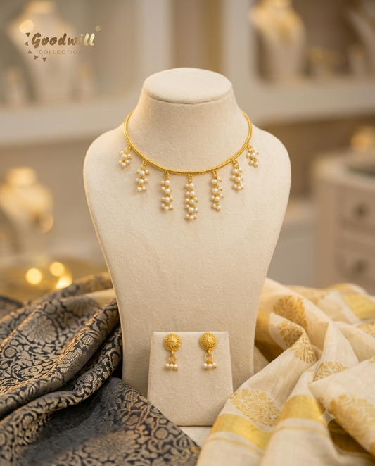 TRADITIONAL PEARL HANGING NECKLACE SET 2